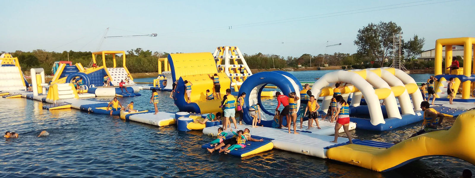 BALI Giant Inflatable Floating Water Parks Manufacturer / Bouncia Aqua Park