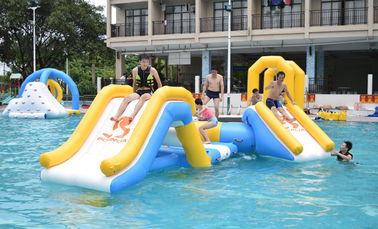 0.9mm PVC Tarpaulin Fabric Inflatable Floating Water Park For 18m*6m Pool