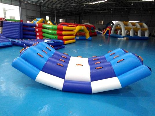 Two Tubes Inflatable Floating Water Totter With 0.9mm PVC Tarpaulin